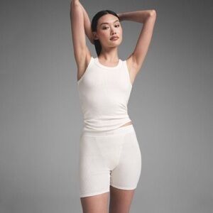 Skims Women's White Boxer‎ size XXS New With Tags